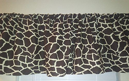 Amazon Com Giraffe Animal 3 Wide Rod Pocket Valance Curtain