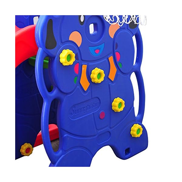 HOMCOM Kinderrutsche Kinder Rutsche Spielzeug Slide Gartenrutsche Babyrutsche (Elefantrutsche mit Schaukel) – Bild 7