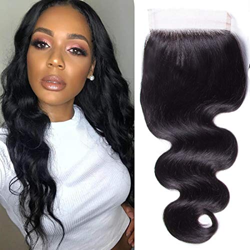 Unice-8A-Indian-Body-Wave-Free-Part-4x4-Lace-Closure-100-Unprocessed-Virgin-Human-Hair-Natural-Color-14inch-Free-Part-Closure