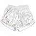 MAKARTHY Women's Metallic Shorts Elastic Waist Shiny Sparkly Rave Pants