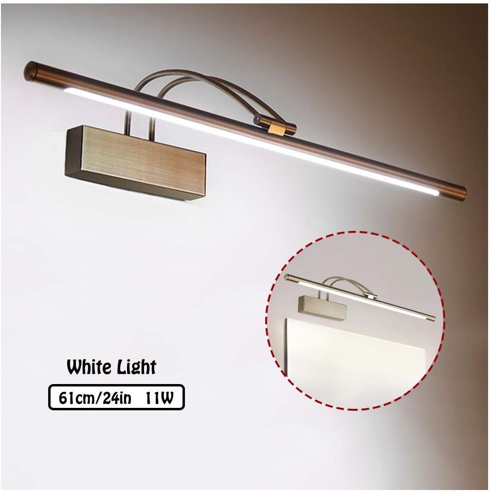 Espejo de baño con luz LED, con Cabezal Giratorio para lámpara, Brazo