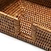 Caspari Rattan Luncheon Napkin Holder in Dark Natural Brown, 1 Each