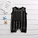 Baby Boys Girls Sleeveless Jumpsuit Infant Kids 4th July USA Flag Romper (90 (12-18M), Grey)