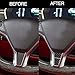 CoolKo Carbon Fiber Steering Wheel Down Black Sticker Modified Decoration Compatible with Model S and Model X [1 Piece]