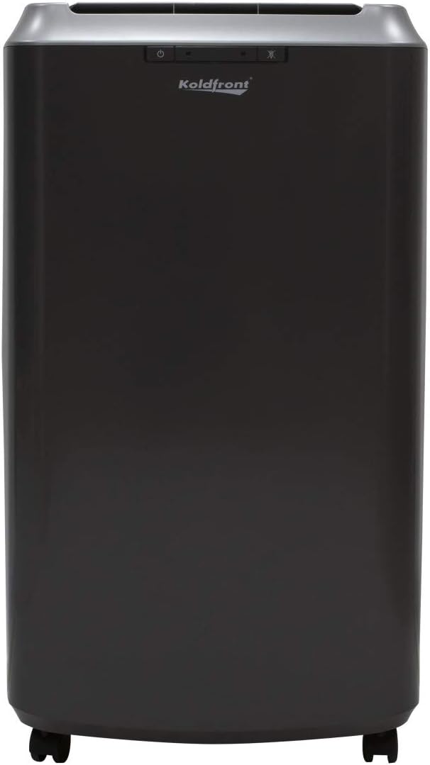 Koldfront PACI14020HGY 14,000 BTU 115 Volt Portable Air Conditioner with 10,000 BTU Heater and InvisiMist Drain Technology
