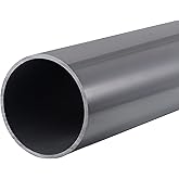 MECCANIXITY 4 Inch PVC Rigid Round Pipe 110mm OD 13" Length Light Grey High Impact for Water Pipe,Crafts,Cable Sleeve