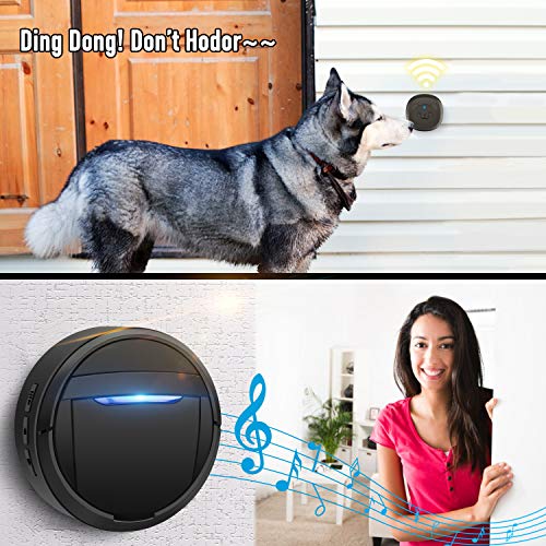BOODIDI Dog Doorbell, Wireless Communication Doorbell for Dogs