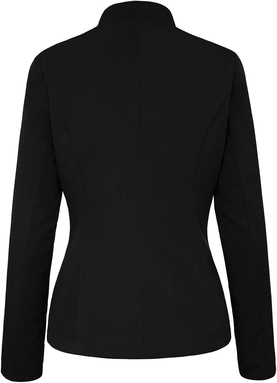 luvamia Women's Open Front Long Sleeves Work Blazer Casual Buttons Jacket Suit at  Women’s Clothing store