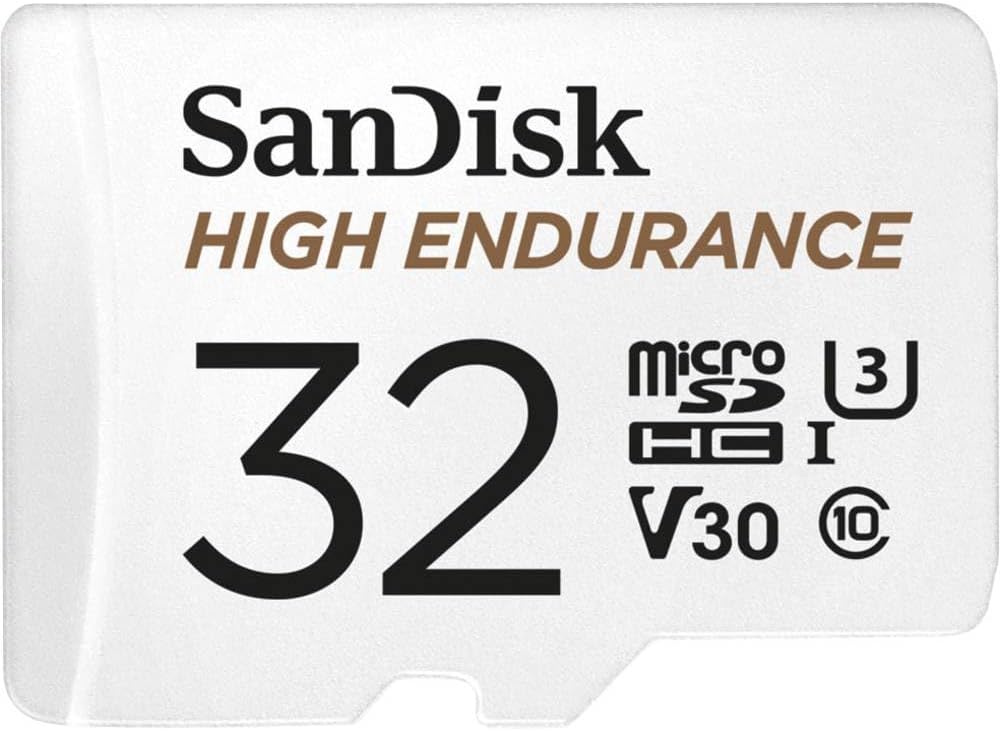 SanDisk High Endurance 32 GB microSDHC + SD Adapter Class 10 U3 V30