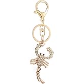 YONGYAN Scorpion Rhinestone Cute Keychain Purse Bag Buckle Ladies Bag Pendant Car Keyring for Women