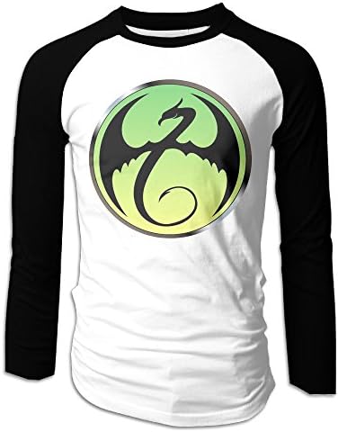 VIND Men's Iron Fist Super Hero Raglan Sleeve T-shirts Long