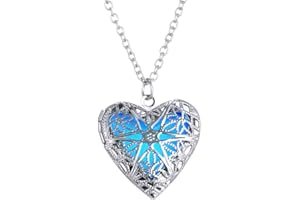 DAN'S COLLECTIBLES AND MORE Magical Necklace Fairy Glow in The Dark Heart Locket Pendant Grad Graduation for Teen Girl Mothers Mother's Day Valentine's Day 2019