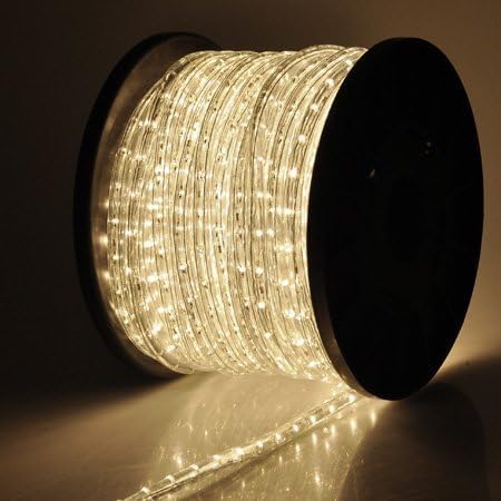 KCRIUS(TM)33ft 2-wire LED Rope Light Led Outdoor Indoor Decorative (Warm White)