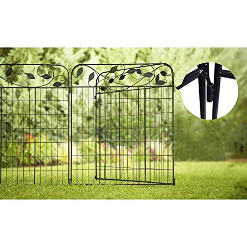Amagabeli Decorative Garden Fence 44in X 6ft Coated Metal Import