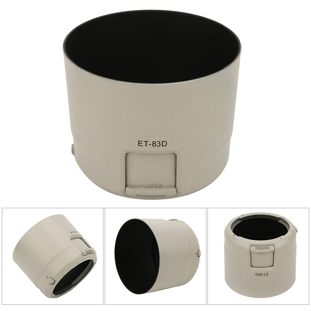 Bewinner Camera Hood,ET-83D White Plastic Lens Hood for EF 100-400mm f/4.5-5.6L IS II USM,Avoid Haze During Backlight, Side Light, Flash or Night Photography