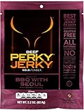 Perky Jerky Beef BBQ With Seoul, 2.2 ounce bag