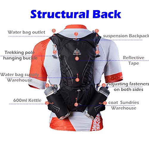 TRIWONDER 15L Ultra Running Vest Marathon Backpack Hydration Pack With