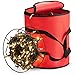 ZOBER Premium Christmas Light Storage Bag - with 3 Metal Reels to Store a Lot of Holiday Christmas Lights Bulbs, Tear-Proof 600D Oxford Fabric, Reinforced Stitched Handles - 5-Year Warranty (Red)
