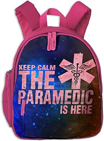 Retro Keep Calm The Paramedic is Here Children's Lightweight Canvas Travel Backpacks School Book Bag