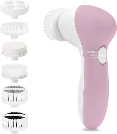 CLSEVXY Facial Cleansing Brush 6 in 1 with 6 Heads Deep Clean Exfoliate