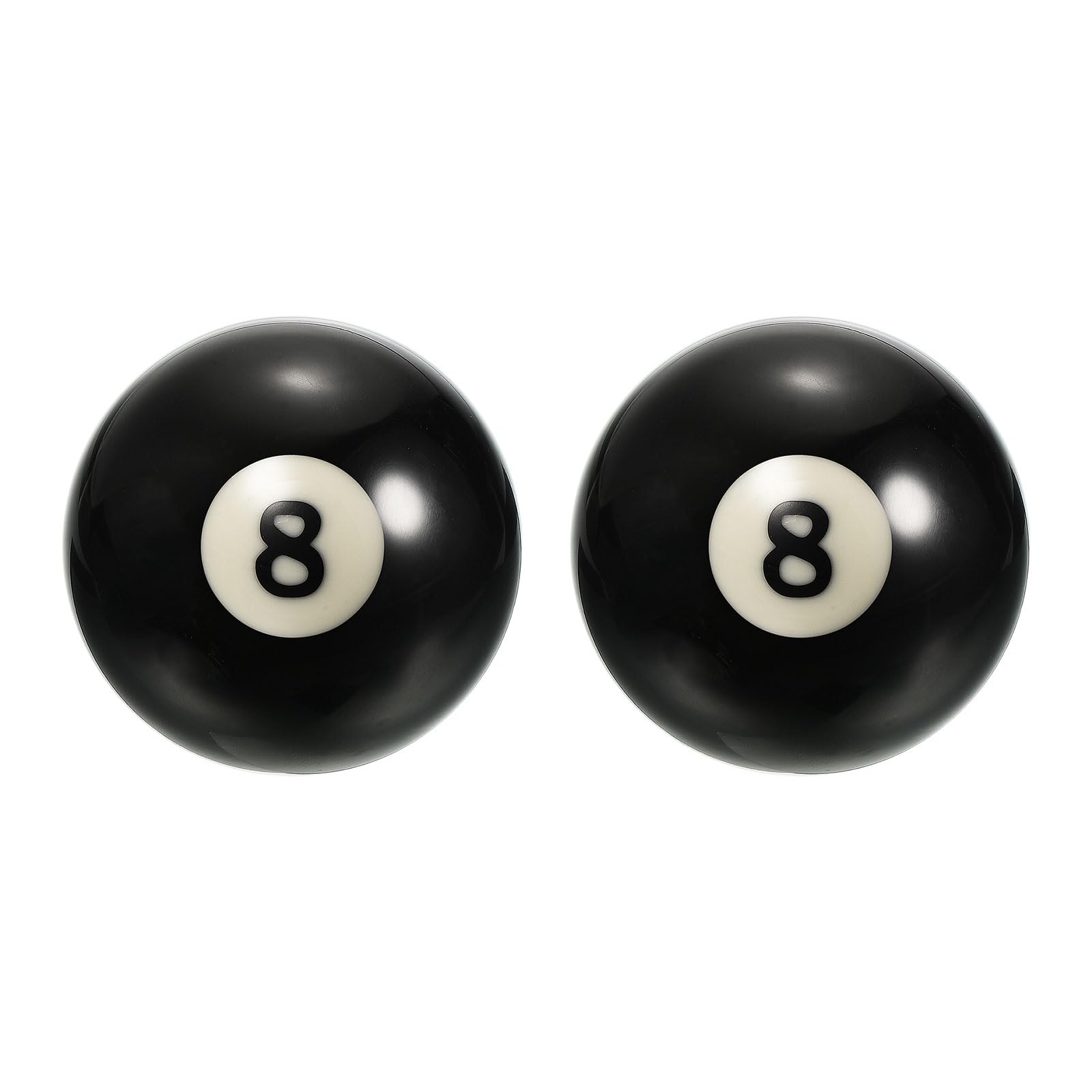 PATIKIL 2-1/16" #8 Ball Billiard Replacement Ball, 2Pcs Pool Table Ball Standard Regulation Size for Game Room Billiard Room, Black