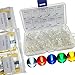 CO RODE LED Diode 3mm 5mm LED Light Kit Clear with Color White Red Blue Green Yellow, Resistors Included
