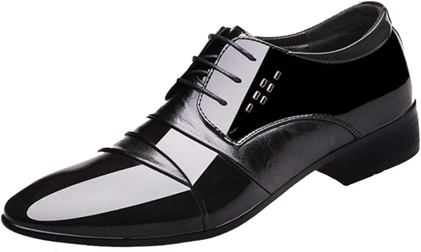 Amazon Goldflame ビジネスシューズ メンズ 結婚式 フォーマル ドレスシューズ 高級感 ブラック 黒 紳士靴 革靴 本革 防滑 歩きやすい カジュアル 痛くない 軽量 撥水 大きいサイズ 卒業式 冠婚葬祭 入社式 新生活 仕事 出張 通勤 ビジネスシューズ