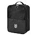 MoreTeam Travel Shoe Bag 3 in 1 Shoe Organizer Space Saving Storage Bags Tote Pouch with Zipper for Men Women (Black)