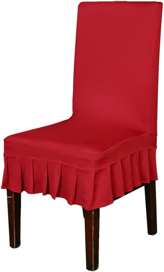 SINSSOWL 1PC Stretchy Removable Washable Seat Covers Hotel Dining Room Ceremony Kitchen Bar Home Dining Chair Cover Restaurant Wedding Event Party Decoration (Burgundy)