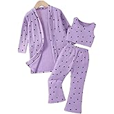 Tween Girls Clothes 2 Piece Long Sleeve Top + Denim Cargo Pants, Teen Girls Fall Clothing Set, Sizes 5-12 Years