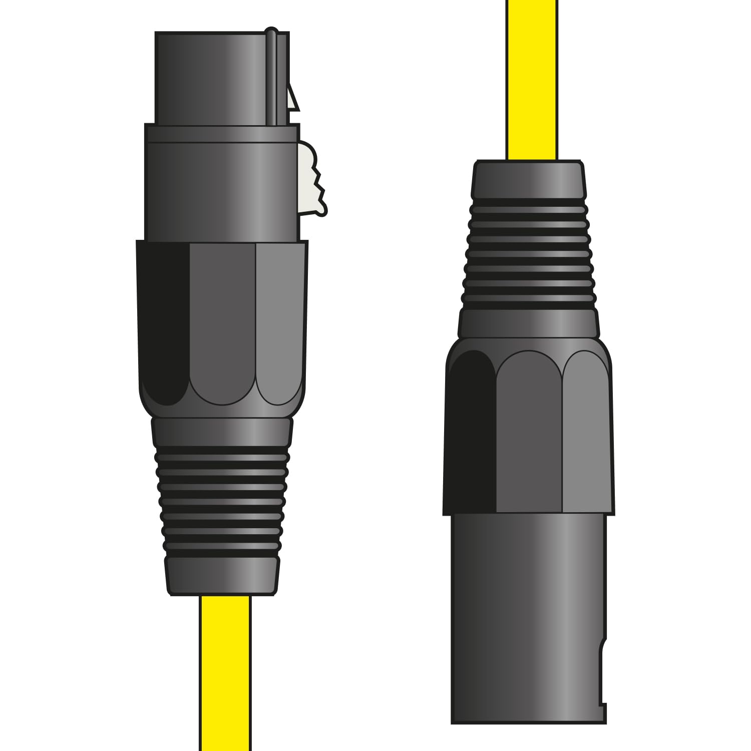 Premium XLR Male - XLR Female Cable | Microphone Cable | Yellow - 6.0M