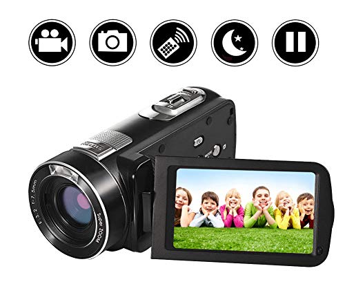 SEREE Video Camera Camcorder Full HD 1080p Digital Camera 24.0MP 18x Digital Zoom 3.0&rdquo; LCD 270&deg; Rotation Screen with Remote Control