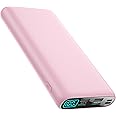 Portable Charger 38800mAh,LCD Display Power Bank,4 USB Outputs Battery Pack Backup, Dual Input USB-C in&out Phone Charging Compatible with iPhone 16/15/14/13 Pro/12,Android Samsung Galaxy/Pixel-Pink