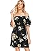 Milumia Women's Off Shoulder Ruffles Shift Loose Mini Dress Large Multicolor-1