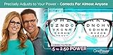 One Power Readers - AS SEEN ON TV! - Read Small Print and Computer Screens - no Changing Glasses - Flex Focus Optics - New!!