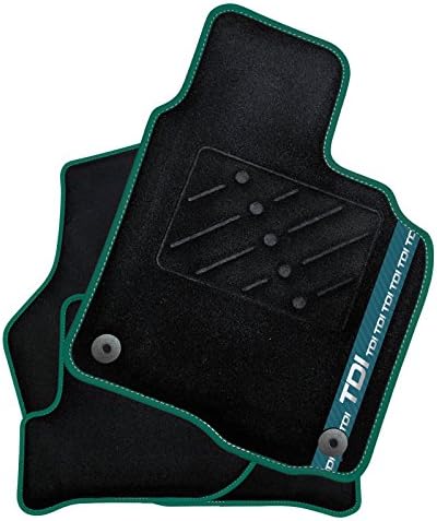 Fully Tailored Car Mats + Green TDI Stripe (2215)