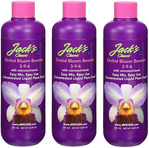 J R Peters Jacks Classic Liquid Orchid Bloom Booster, 8-Ounce - 50308 (Тhrее Pаck)