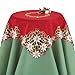 Collections Etc Poinsettia Elegant Red Christmas Table Linens, Square