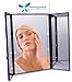 YOLO Compact 6 inch Trifold Travel Foldable Mirror, LED Lighted Vanity and Makeup Mirror, Compact 6 inch Mirror