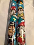 Nickelodeon Large 70sq ft Roll Holiday Christmas Gift Wrapping Paper (Paw Patrol Blue)
