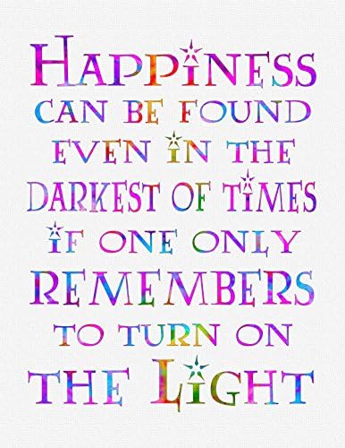 8.5x11 Happiness Print. Great gift item for Harry Potter fans! Vibrant