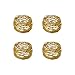 Klikel Gold Napkin Rings | Set of 4 Napkin Holders | Round Mesh Design | Wedding Christmas Holiday Napkin Rings | Table Décor