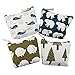 iToolai Women's Canvas Coin Purse Animal Canvas Change Cash Bag Small Purse Wallets, Pack of 4
