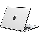 BlueSwan Anti-Cracking Hard Shell Case Compatible with MacBook Pro 14-inch M5 2026 2025-2021 Release M4 M3 M2 M1 Pro/Max Chip, Anti-Fingerprint Soft TPU Bumper, Frosted Clear