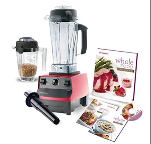 Click Here to See More Images Vitamix 6300 Super Package with 64oz & 32oz Dry Containers, Featuring 3 Pre-Programmed Settings, Variable Speed Control, and Pulse Function. Includes Savor Recipes Book, DVD and Spatula. 7 Year Full Warranty. (RED)