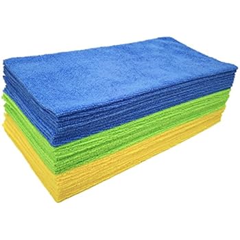 Polyte Microfiber Cleaning Cloth Ultrasonic Cut Edgeless, 14 x 14 in, 24 Pack