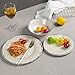 Melamine Dinnerware Set for 4-12pcs Dinnerware Dishes Set for Indoor and Outdoor Use, Dishwasher safe, Unbreakable, Light Grey