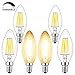 BRIMAX E12 LED Bulbs, 6W Candelabra Led Bulbs Dimmable, E12 Base, 2700K Warm White, B11 Filament Led Candle Light Bulbs for Foyer Chandeliers, Celling Fans and Other Wall Fixtures,6 Pack
