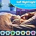 KNGUVTH Kids Alarm Clock, Updated Version Sleep Training Kids Clock with 7 Changing Colors Teach Girls Boys Time to Wake up, 6 Alarm Rings, NAP Timer, Rechargeable Battery USB Charging Clock (Blue)
