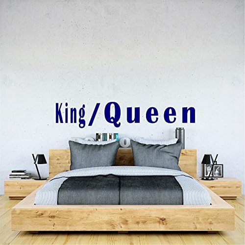 king Side Queen Side Wall Decal Custom Funny Sayings Wall Art Cute Bedroom Decals